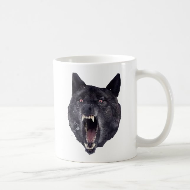 Taza De Café Lobo de la locura (Derecha)