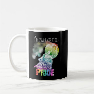 Taza De Café Lobo de orgullo T-Shirt LGBT Lesbiana gay