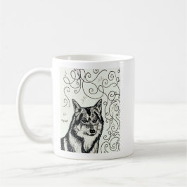 Taza De Café Lobo de Sabiduría