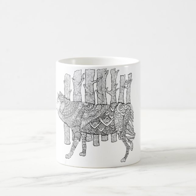 Taza De Café Lobo del bosque (Centro)