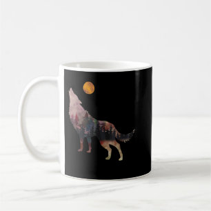 Taza De Café Lobo en la luna Vikings Lif salvaje
