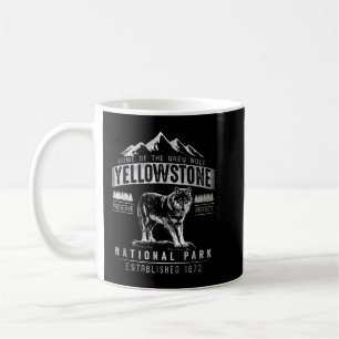 Taza De Café Lobo Gris Antiguo Parque Nacional Yellowstone