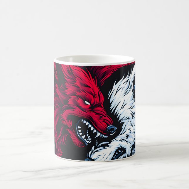 Taza De Café Lobo lunar dual (Centro)