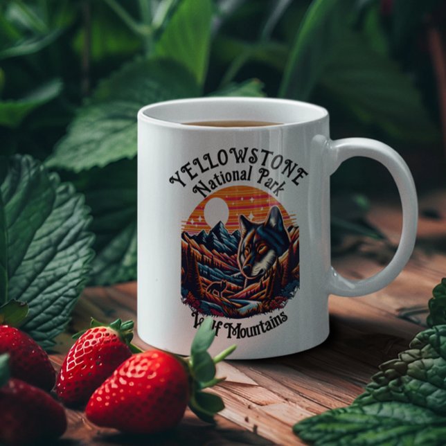 Taza De Café Lobo Majestuoso con Montaintop (Subido por el creador)