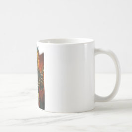 Taza De Café Lobo Metalizado pesado tocando guitarra