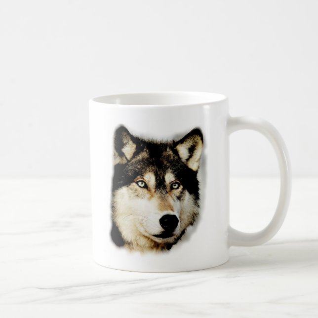 Taza De Café Lobo Motivador Único (Derecha)
