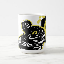 Taza De Café Lobo  nube luna 