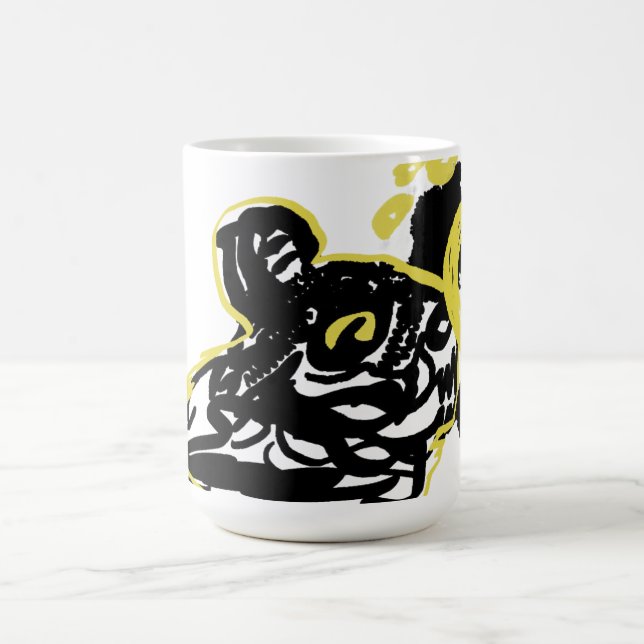 Taza De Café Lobo  nube luna  (Centro)