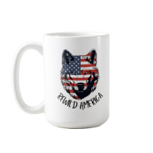 Lobo patriótico resalvaje de Estados Unidos