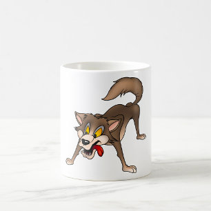 Taza De Café Lobo personalizado con expresión falsa