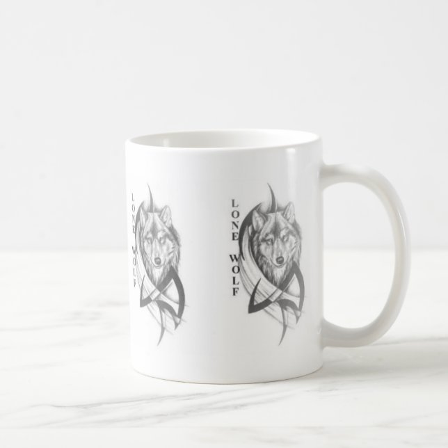 Taza De Café Lobo solitario (Derecha)