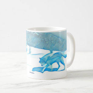 Taza De Café Lobo solitario en WInter