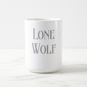Taza De Café Lobo Solitario Masculino Sigma Minimalista Moderna
