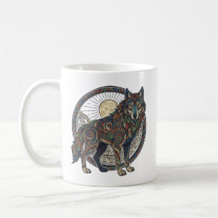 Taza De Café Lobo Tribal