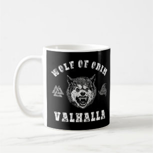 Taza De Café Lobo Vikingo de Odín Valhalla