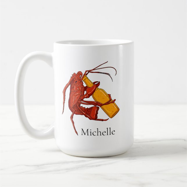 Taza De Café Lobster de Beer Personalizado (Izquierda)