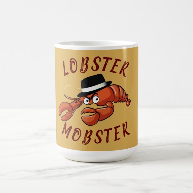 Taza De Café Lobster Mobster 🦞 Gangster de Personalizado muy t (Centro)