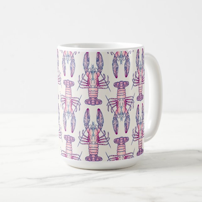 Taza De Café Lobster rosa (Anverso derecho)