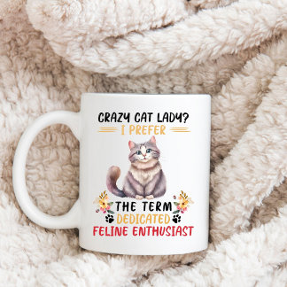 Taza De Café ‘Loca dama de gato’