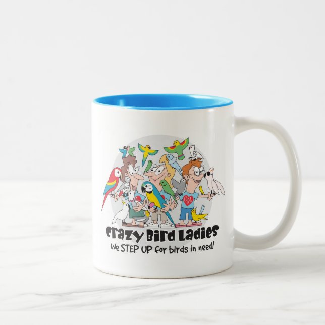 Taza de café loca de las señoras del pájaro (Derecha)
