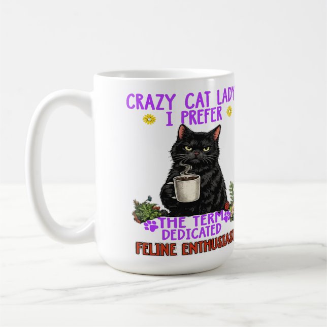 Taza De Café ¿loca de los gatos? (Izquierda)