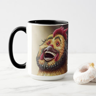 Taza de café loca del gallo
