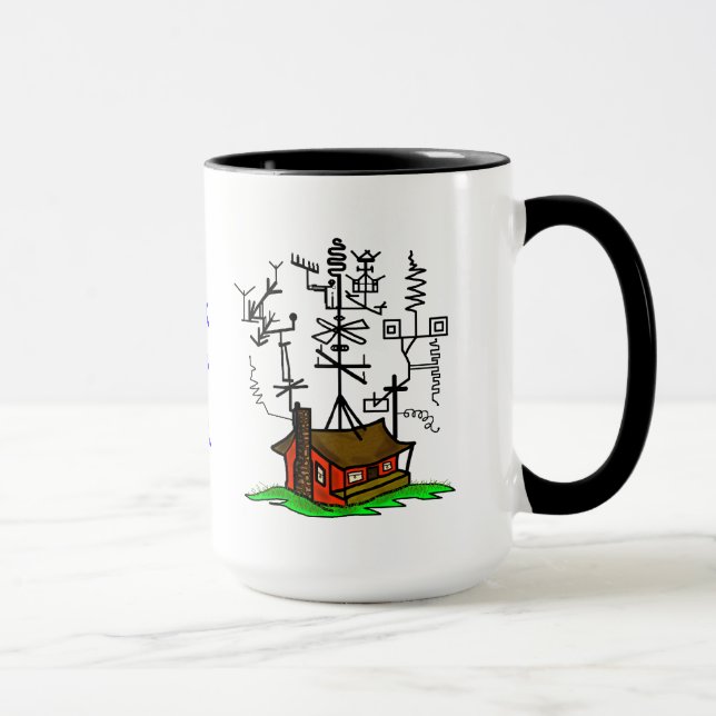 Taza de café loca del hogar del equipo de (Derecha)