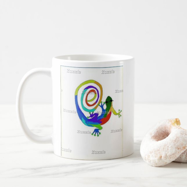 Taza de café loca del lagarto de Doug (Con donut)