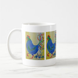 Taza De Café Loca Madre Azul Hen y Chicks Mug