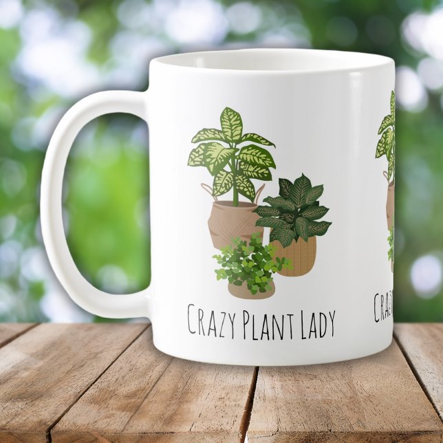 Taza De Café Loca planta Lady Funny Classic Mug, 11 oz (Subido por el creador)