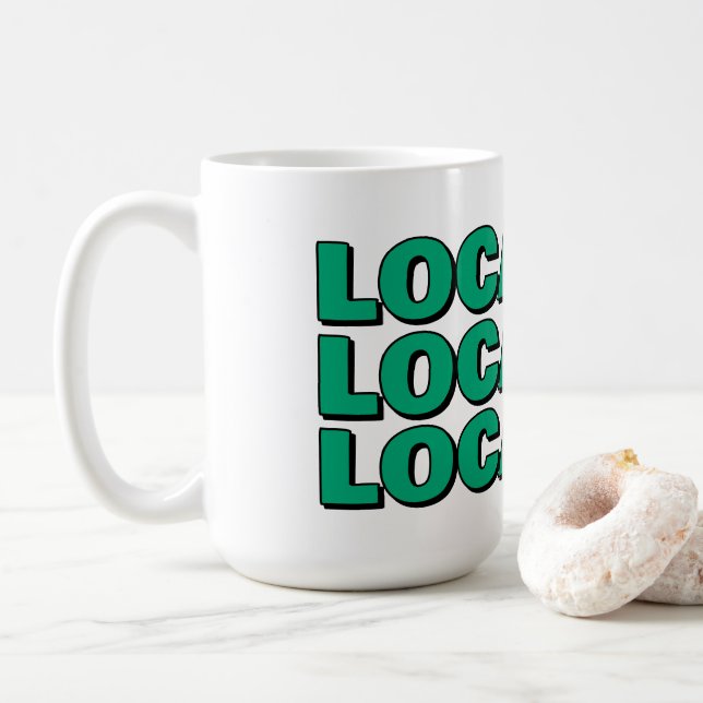 Taza De Café Location location location funny realtor gift (Con donut)
