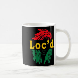 Taza De Café locd cabello mujer negra melanina chica juneteenth