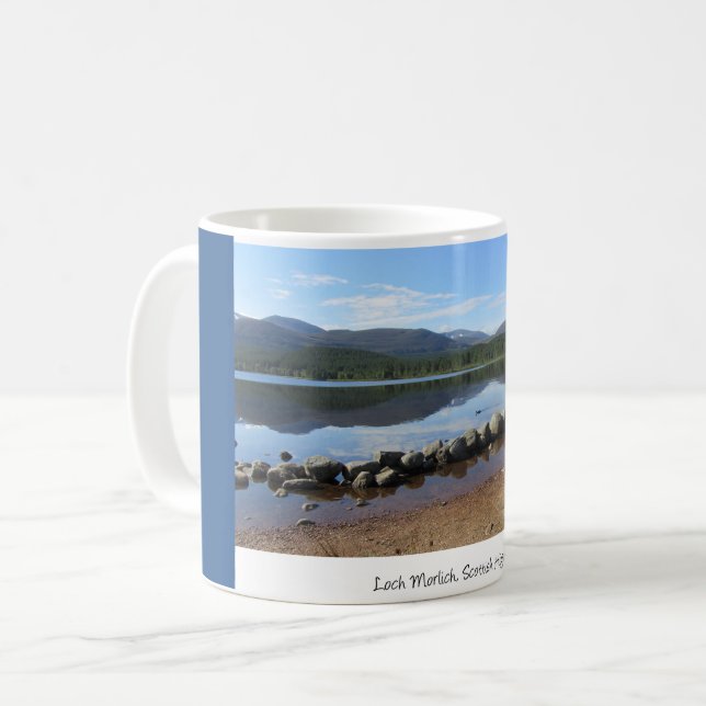 Taza De Café Loch Morlich, Glenmore, Escocia (Anverso izquierdo)