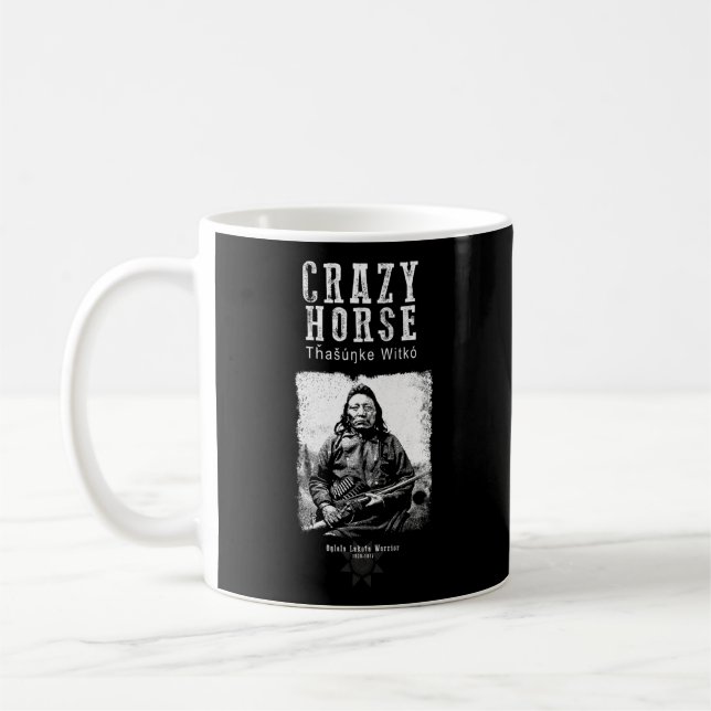 Taza De Café Loco caballo-Lakota Jefe-Guerrero-Sioux-Estadounid (Izquierda)