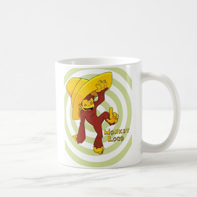 Taza De Café Loco del mono (Derecha)
