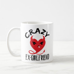 Taza De Café Loco Ex-Girlfriend Funny Devil Red Heart