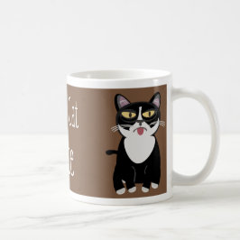 Taza De Café Loco gato Latte Funny Personalizado de eslóganes K