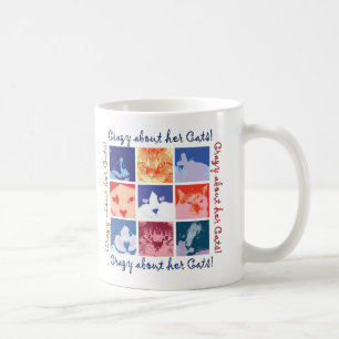 Taza De Café Loco por sus gatos