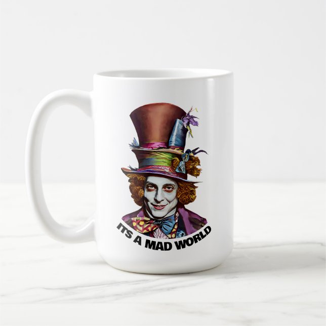 Taza De Café loco sombrerero es un mundo loco arte de fantasía (Izquierda)