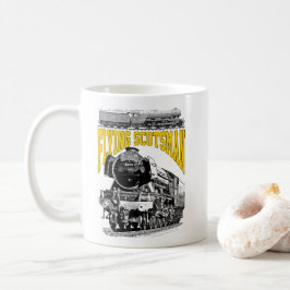 Taza De Café Locomotora de vapor Flying Scotsman. Tren LNER 192