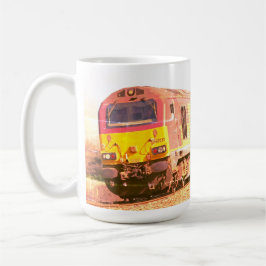 Taza De Café Locomotora diesel de época, personalizada, tu nomb