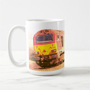 Taza De Café Locomotora diesel de época, personalizada, tu nomb