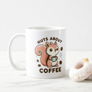 Taza De Café Locos por el café divertido Kawaii ardilla 