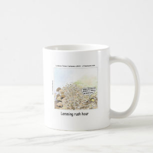 Taza De Café Locura de Hora Lemmings Divertido