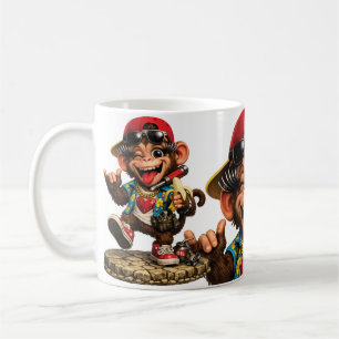 Taza De Café Locura de Mono
