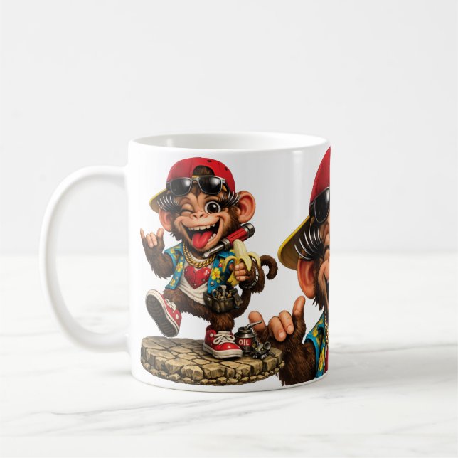 Taza De Café Locura de Mono (Izquierda)