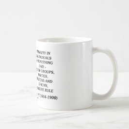 Taza De Café Locura de Nietzsche rara en cita de los individuos