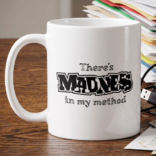 Taza De Café Locura En Mi Método - Juego De Palabras Divertido