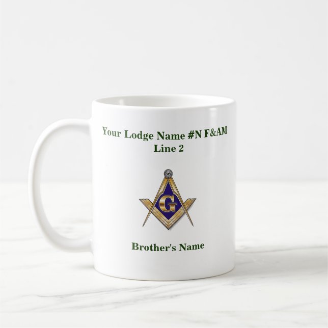 Taza De Café Lodge Mug Masonic (Izquierda)
