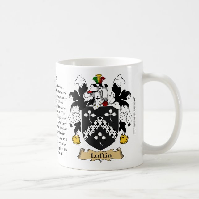 Taza De Café Loftin, el origen, el significado y el escudo (Derecha)